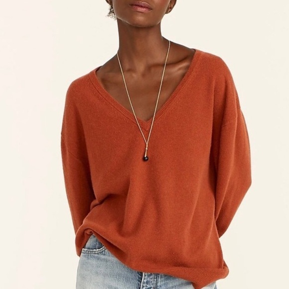 J. Crew Cashmere Relaxed V-neck Sweater - Picture 7 of 13